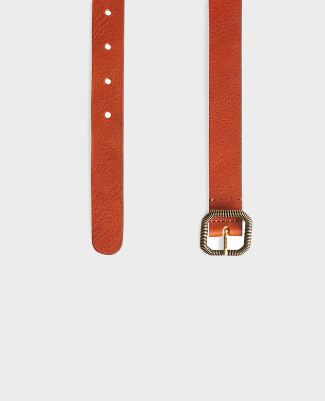 Schmaler Ledergürtel 7023 29 dark orange