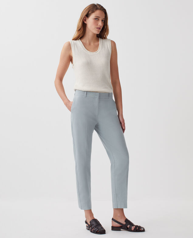 Langes Top aus Leinen H303 white swan