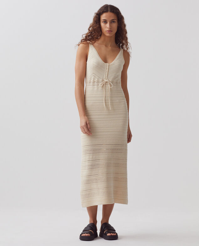 Gehäkeltes Kleid aus Baumwolle H304 albore