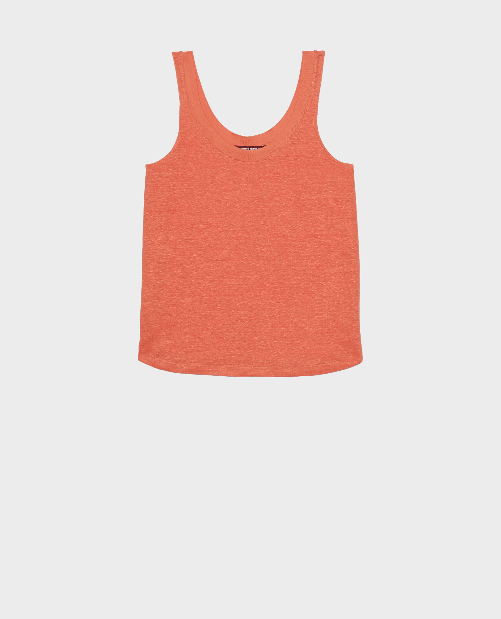Ärmelloses T-Shirt aus Leinen 21 light orange 2ste054f05
