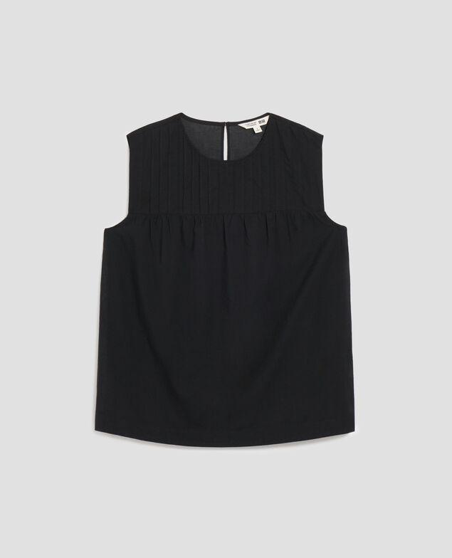 Ärmelloses Top aus Baumwollvoile H091 black beauty
