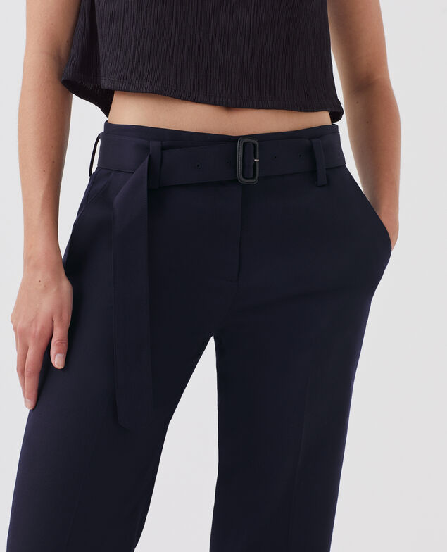 COLETTE - Eng anliegende, gerade geschnittene Hose aus Wolle H695 night sky
