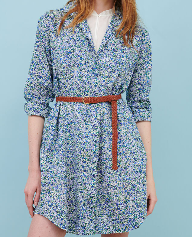 Hemdkleid aus Baumwolle 92 print blue