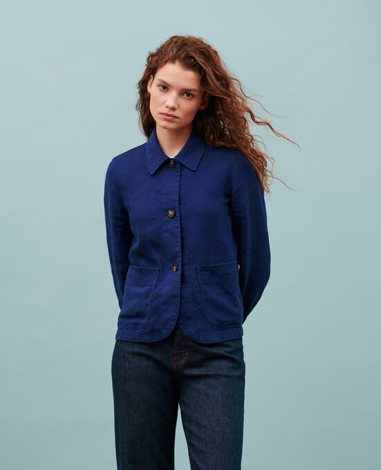 Leinenjacke 0643 MEDIEVAL BLUE