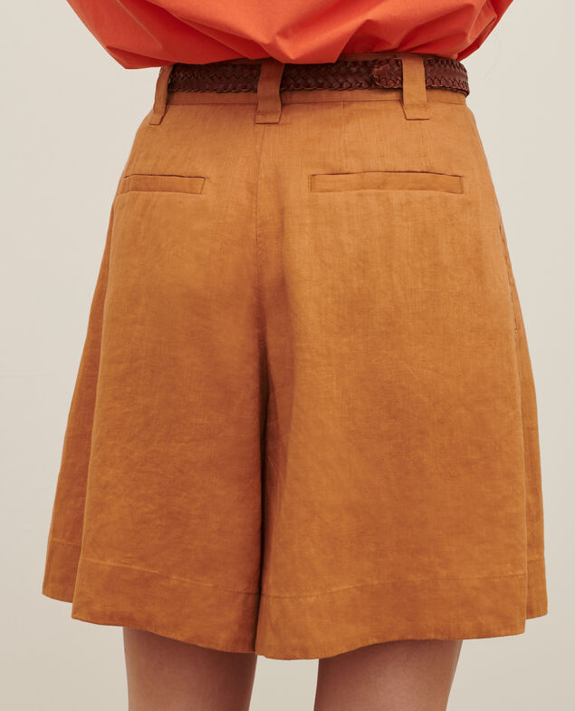 Weite Shorts aus Leinen 0320 almond brown