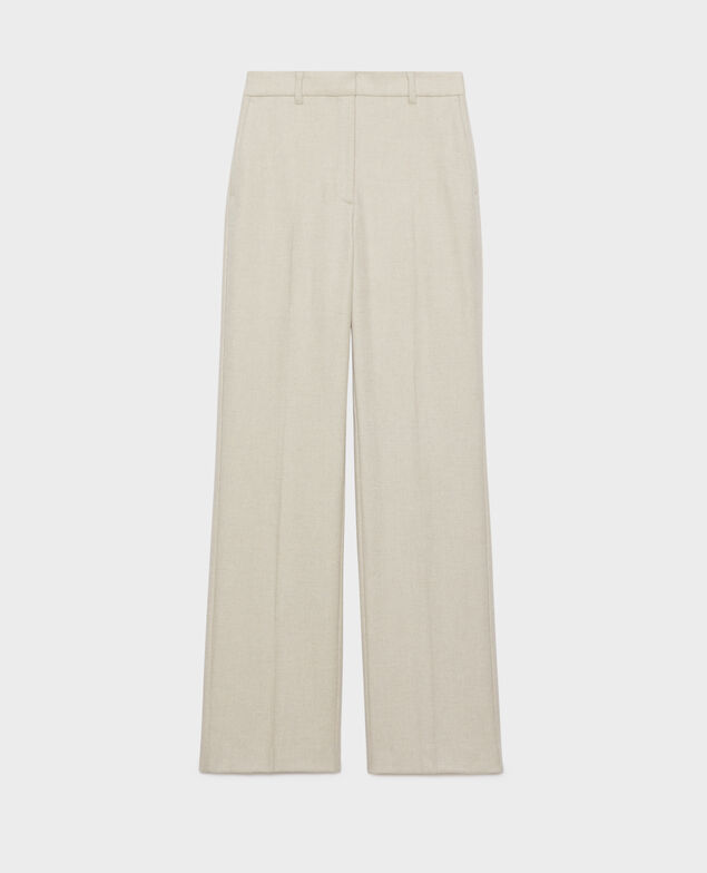BLANDINE - Gerade Hose aus Flanell
