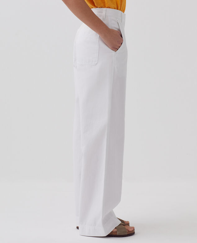 BLANDINE - Gerade Hose H001 brillant white