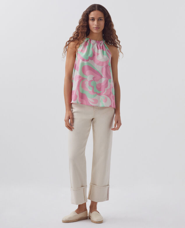 Top mit amerikanischem Ausschnitt H720 anemone pink