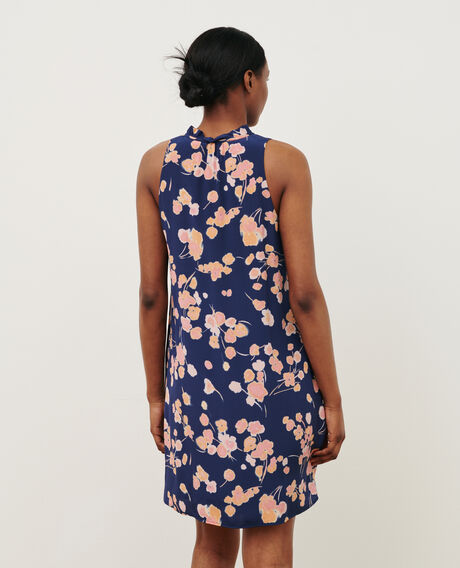 Seidenkleid Print navy 2sdr447s01