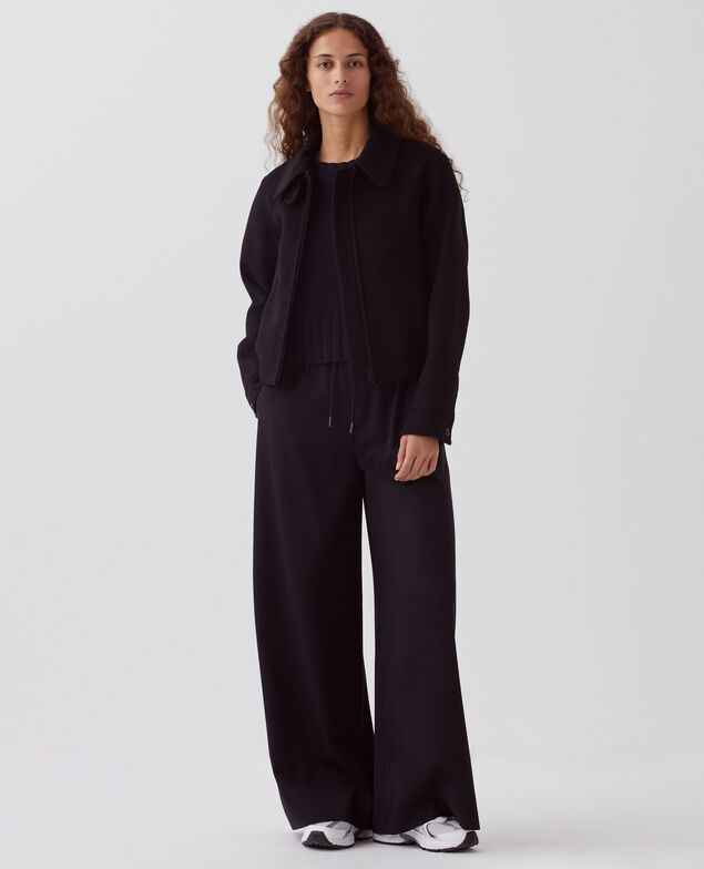 Kurzer wendbarer Blouson aus Wollgemisch