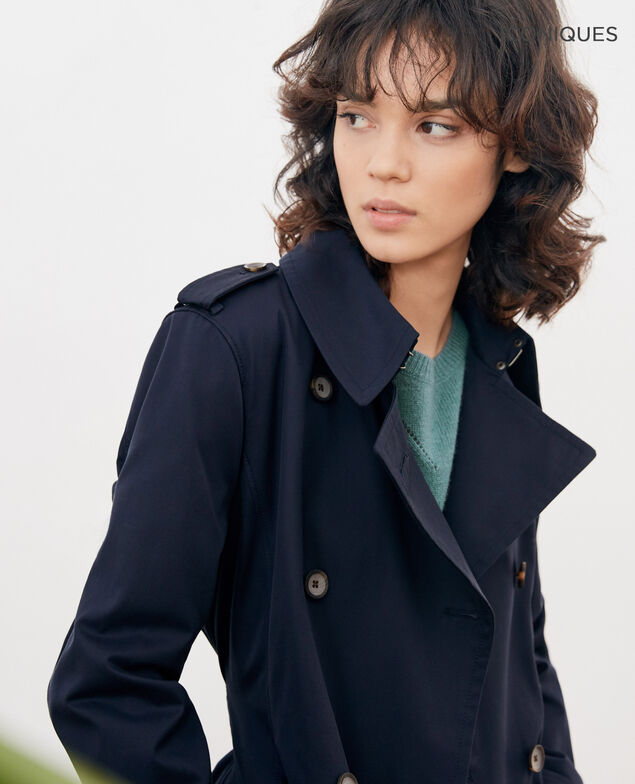 Klassischer schnitt trenchcoat Navy