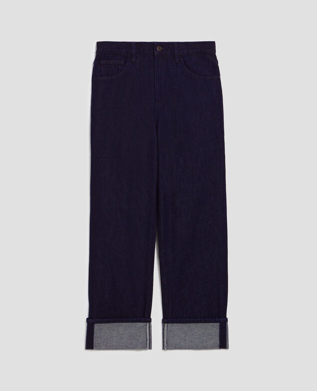 Regular Jeans mit breitem Revers U690 navy