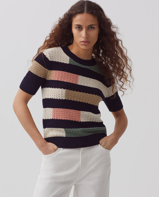 Pullover mit kurzen Ärmeln H691 st multico