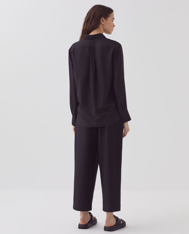 SIBYLLE - Fließende Bluse H091 black beauty