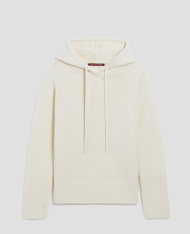 Kapuzenpullover aus Wolle I010 glass green beige
