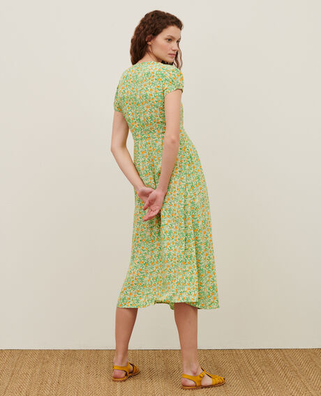 LUDIVINE - Fließendes langes Kleid 0420 zest yellow 3sdr167v02