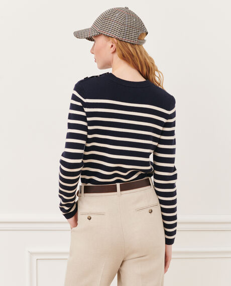 MADDY - Pullover aus Merinowolle im Marinelook Stp nv wht Liselle