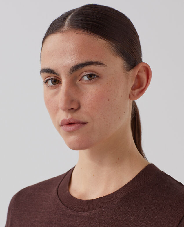 AMANDINE - T-Shirt mit Rundhalsausschnitt aus Baumwolle U190 wine