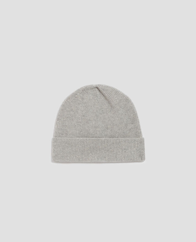 Kaschmirmütze I025 ashen gray lurex