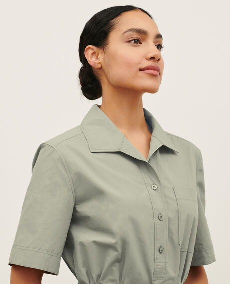 Midi-Kleid aus Baumwolle 0560 vetiver 3sdr041c12