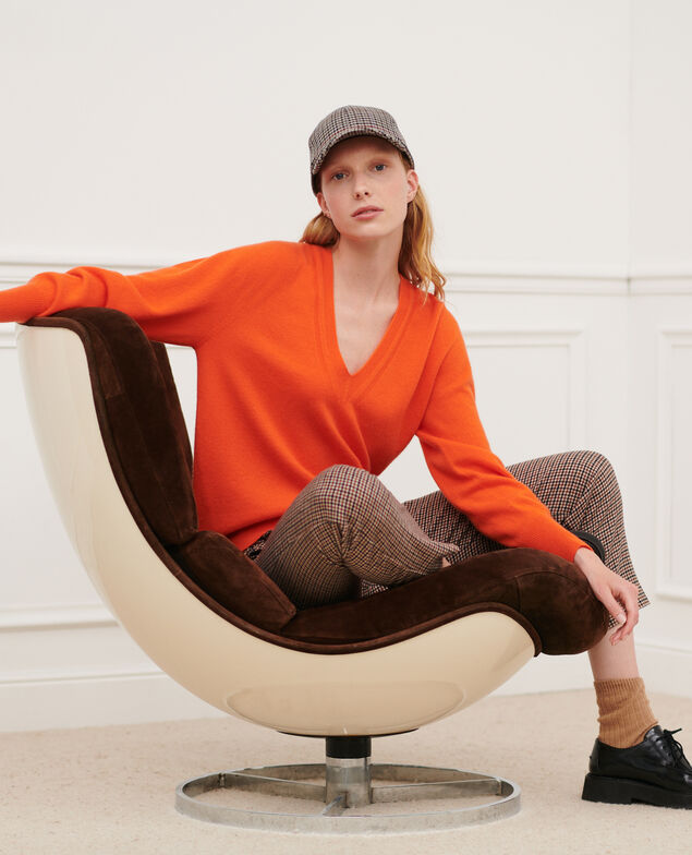 Pullover aus Kaschmir 8829 24 orange