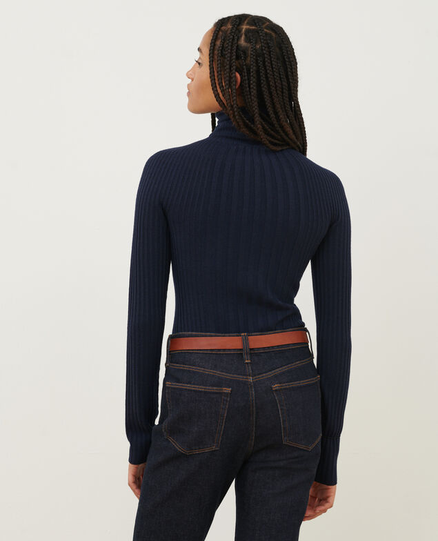 Pullover mit Rollkragen aus Merinowolle