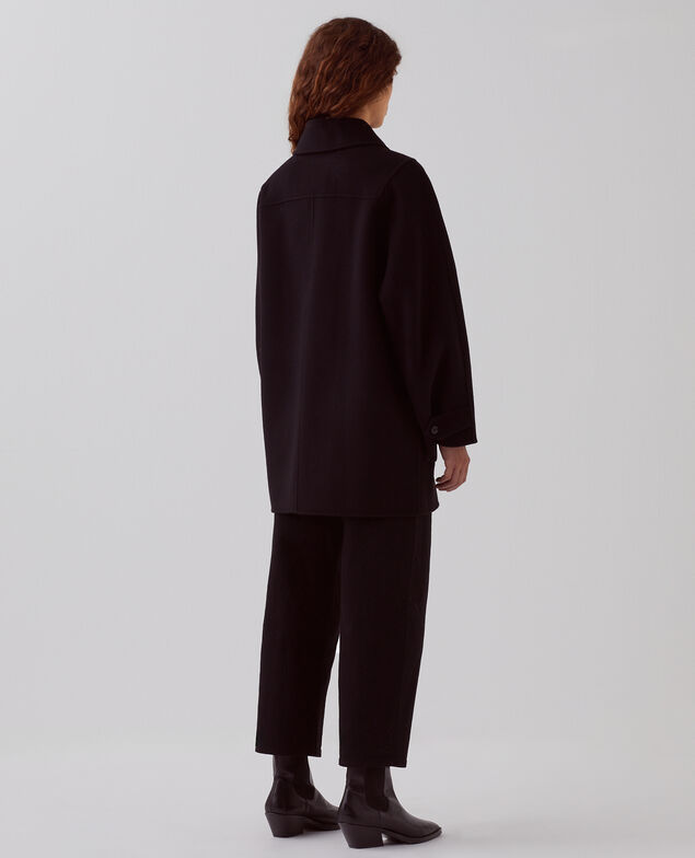 Wendbarer Caban aus Wolle und Kaschmir A091 black
