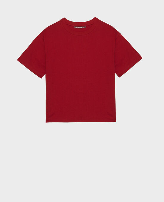 Oversize-T-Shirt aus Baumwolle mit kurzen Ärmeln ROYALE RED