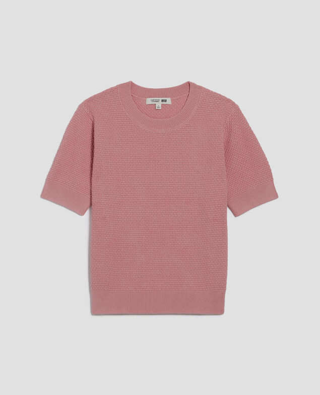 Kurzärmliger Pullover aus Baumwolle U120 pink