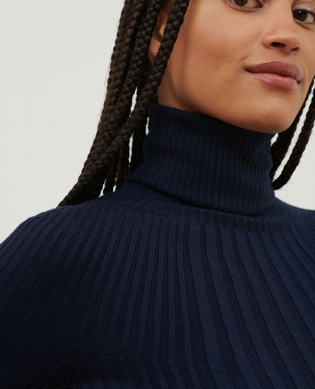 Pullover mit Rollkragen aus Merinowolle