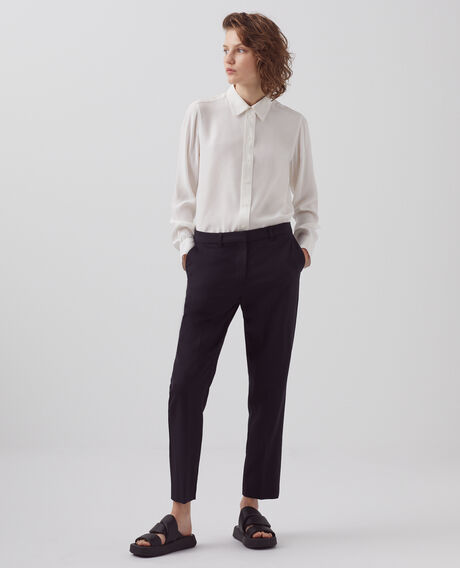 SIBYLLE - BLUSE AUS SEIDE Optical white Loriges
