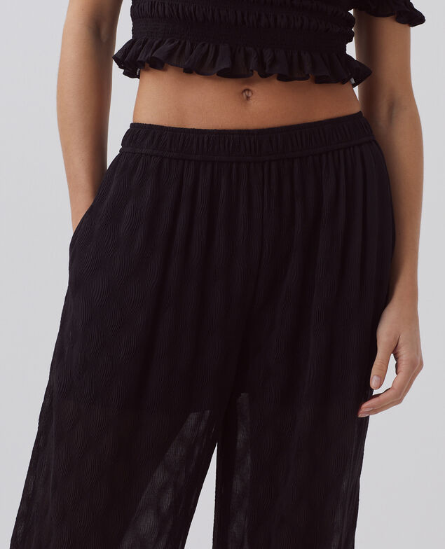 Weite fließende Hose H091 black beauty