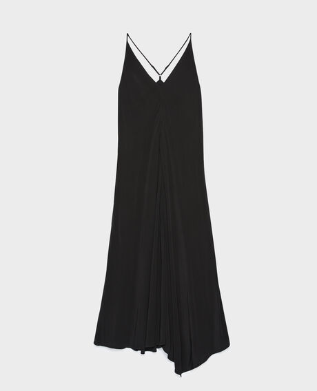 Asymmetrisches Kleid mit fließendem Fall 0093 black 3sdr294v02