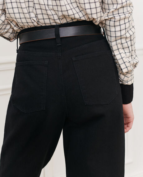 SYDONIE - BALLOON - Weite 7/8-Jeans mit hoher Taille Noir denim Palloono