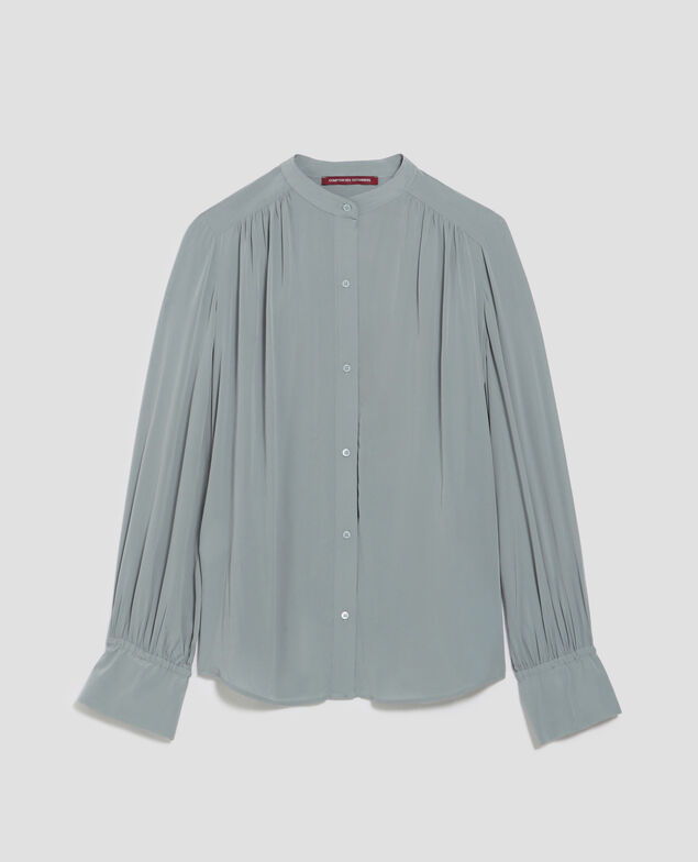 Fließend fallendes Langarm-Hemd J620 slate blue