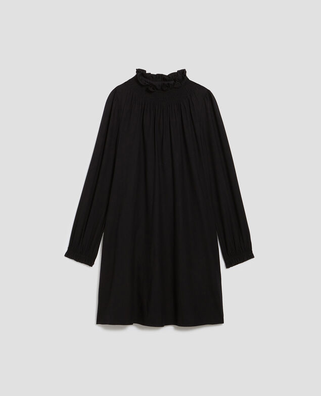 AGLAÉ - Kurzes Kleid mit Rüschenkragen H091 black beauty