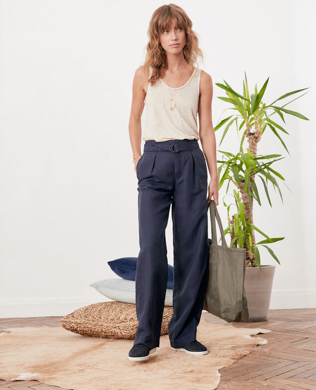 Weite Hose Navy