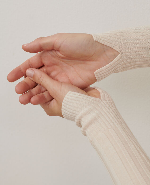 Rollkragenpullover aus Merinowolle 8843 00 white 2wju048w20