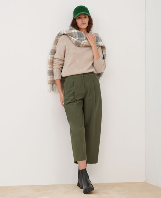 PEGGY - Hose aus Jersey-Twill 0571 THYME GREEN