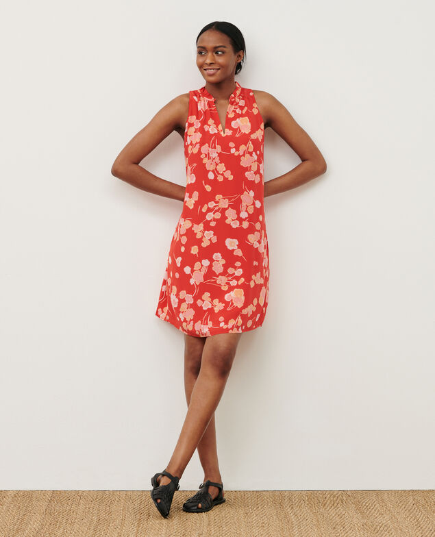 Seidenkleid 7300 print red