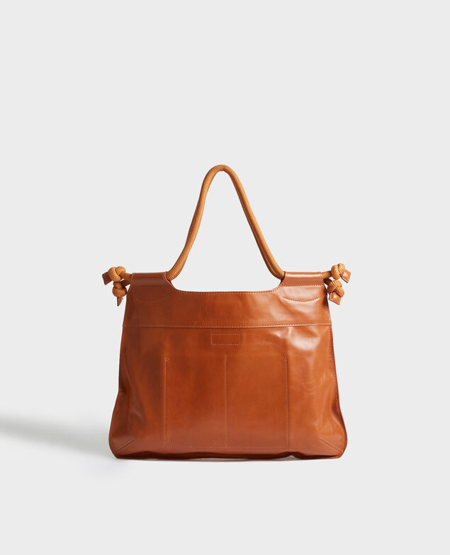 Tragetasche aus Leder Camel