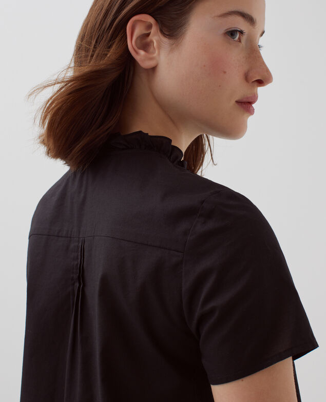 Bluse mit kurzen Ärmeln H091 black beauty
