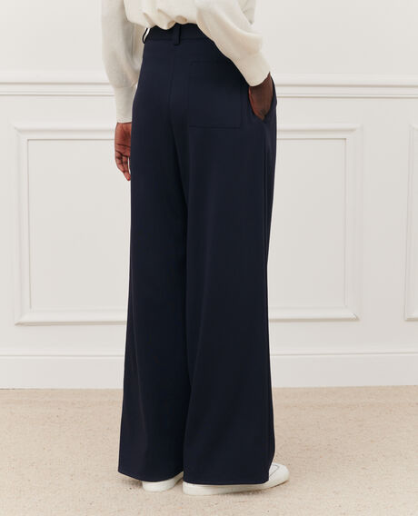 YVONNE - Weite Hose mit Falten 7012c 69 navy Pradus