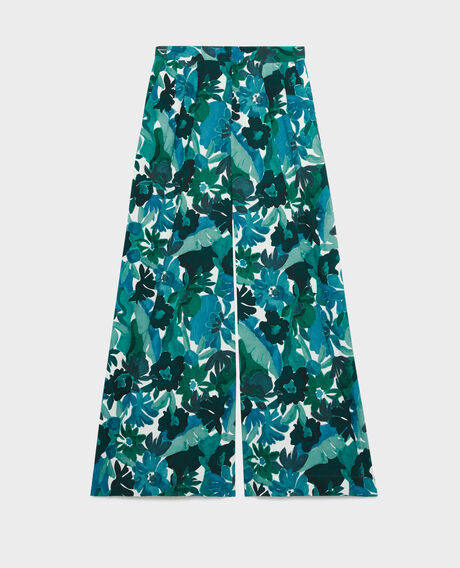 YVONNE - Weite Hose aus Baumwolle 0522 palmeraie green 3spa290c10