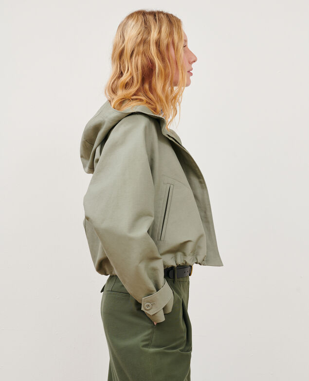 Blouson aus Mischleinen 0560 vetiver