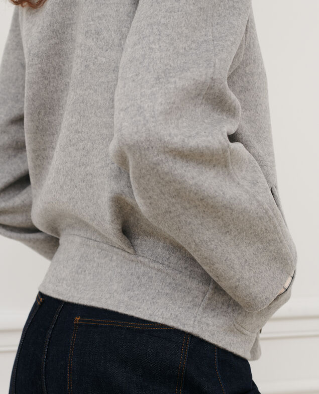 Doppelseitige Woll- und Kaschmirjacke 8848 03 gray