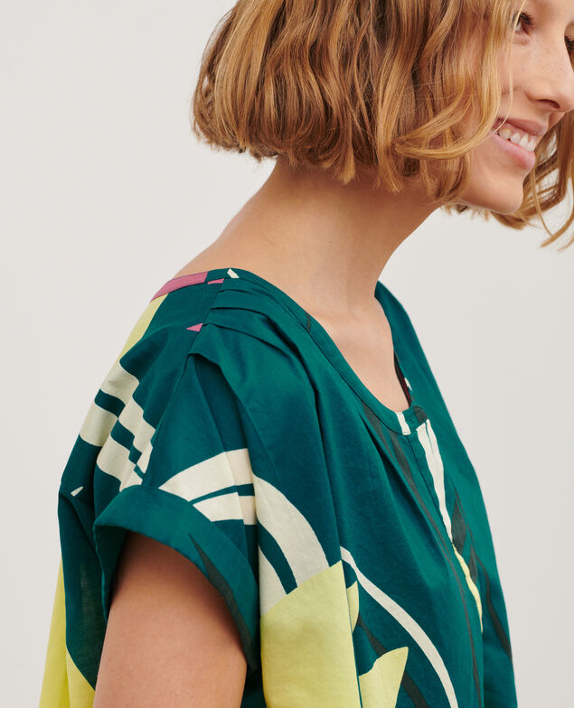 Gemusterte Bluse 0649 birdy blue 3sbl292c11