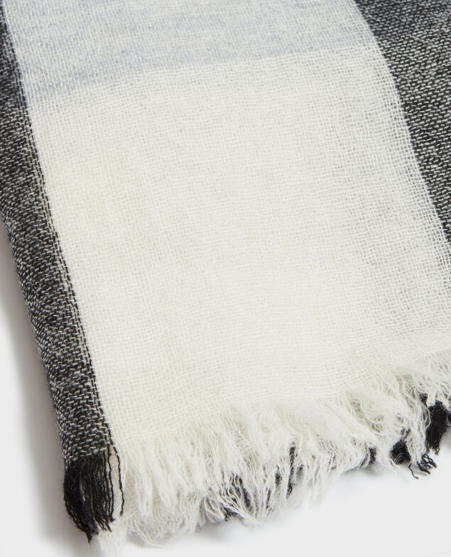 Schal aus Kaschmir A093 black check