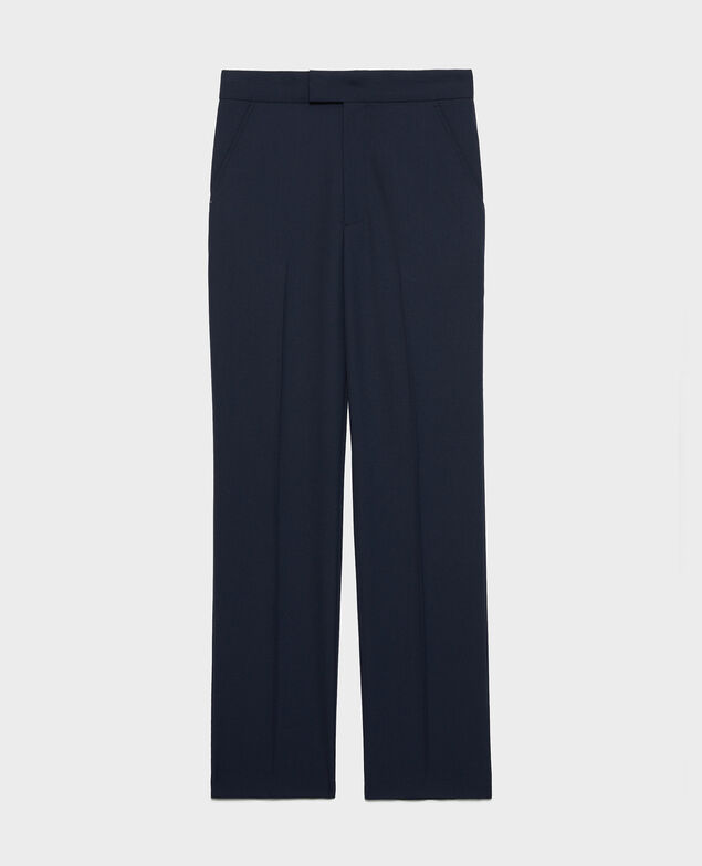 MARCELLE - Hose maskulin, gerader Schnitt, aus Wolle Dark navy