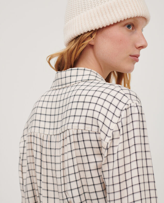 Fließende Bluse mit Karos 8868 30 natural check